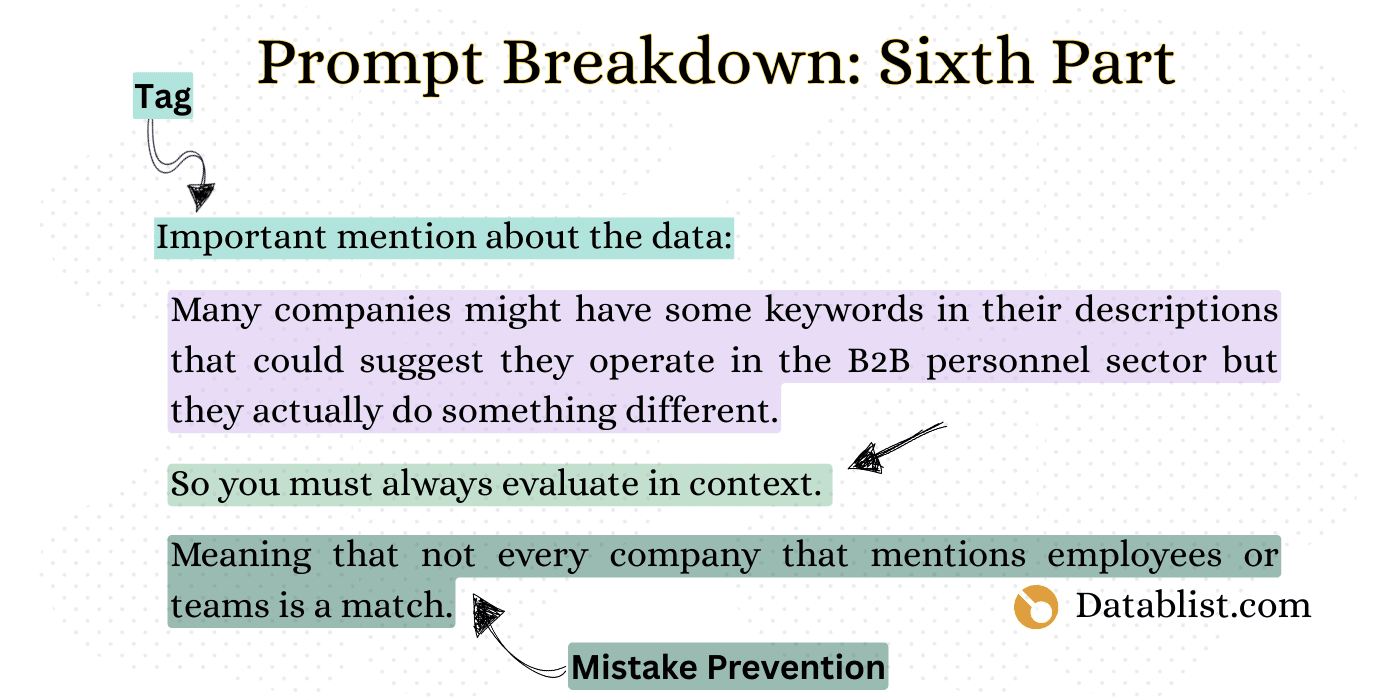 The sixth part of our prompt breakdown: Mistake Prevention no.2
