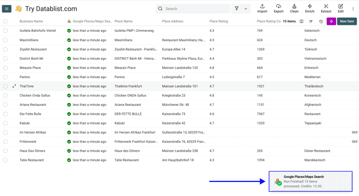 How To Find Businesses on Google Maps in Reverse - Results Overview