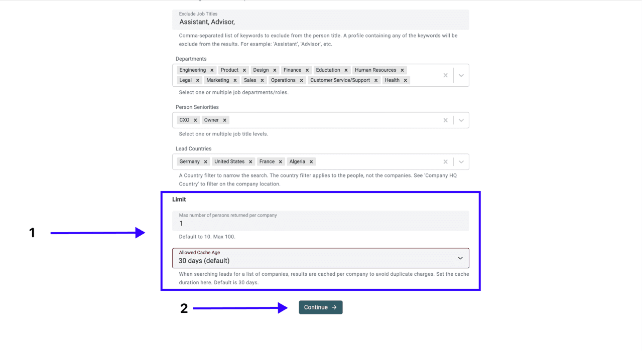 How To Scrape LinkedIn Jobs - Limit And Cache Settings
