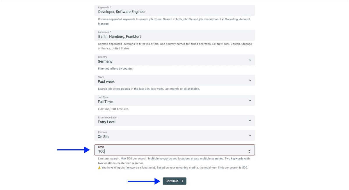 how-to-scrape-linkedin-jobs-search-run-settings.png