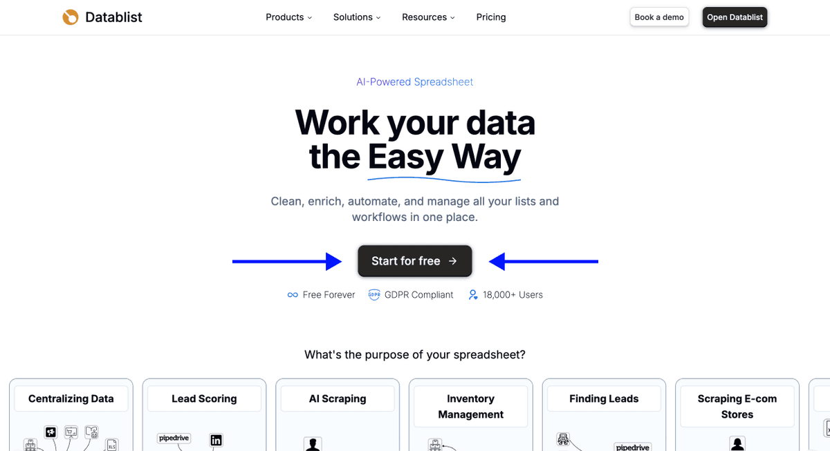How To Scrape LinkedIn Profile Details - Datablist Homepage