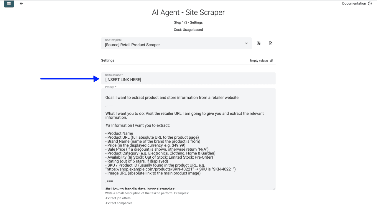 How To Scrape Retailer Websites - URL Configuration