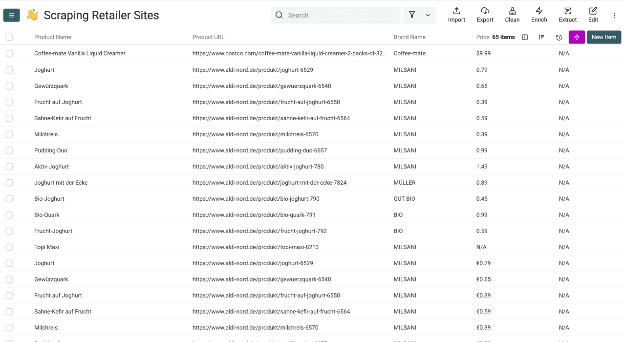 How To Scrape Sainsbury's Products - Results Overview
