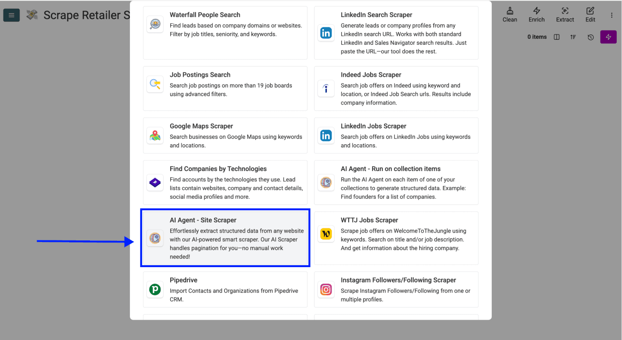 How To Scrape Tesco Products - AI Agent Selection