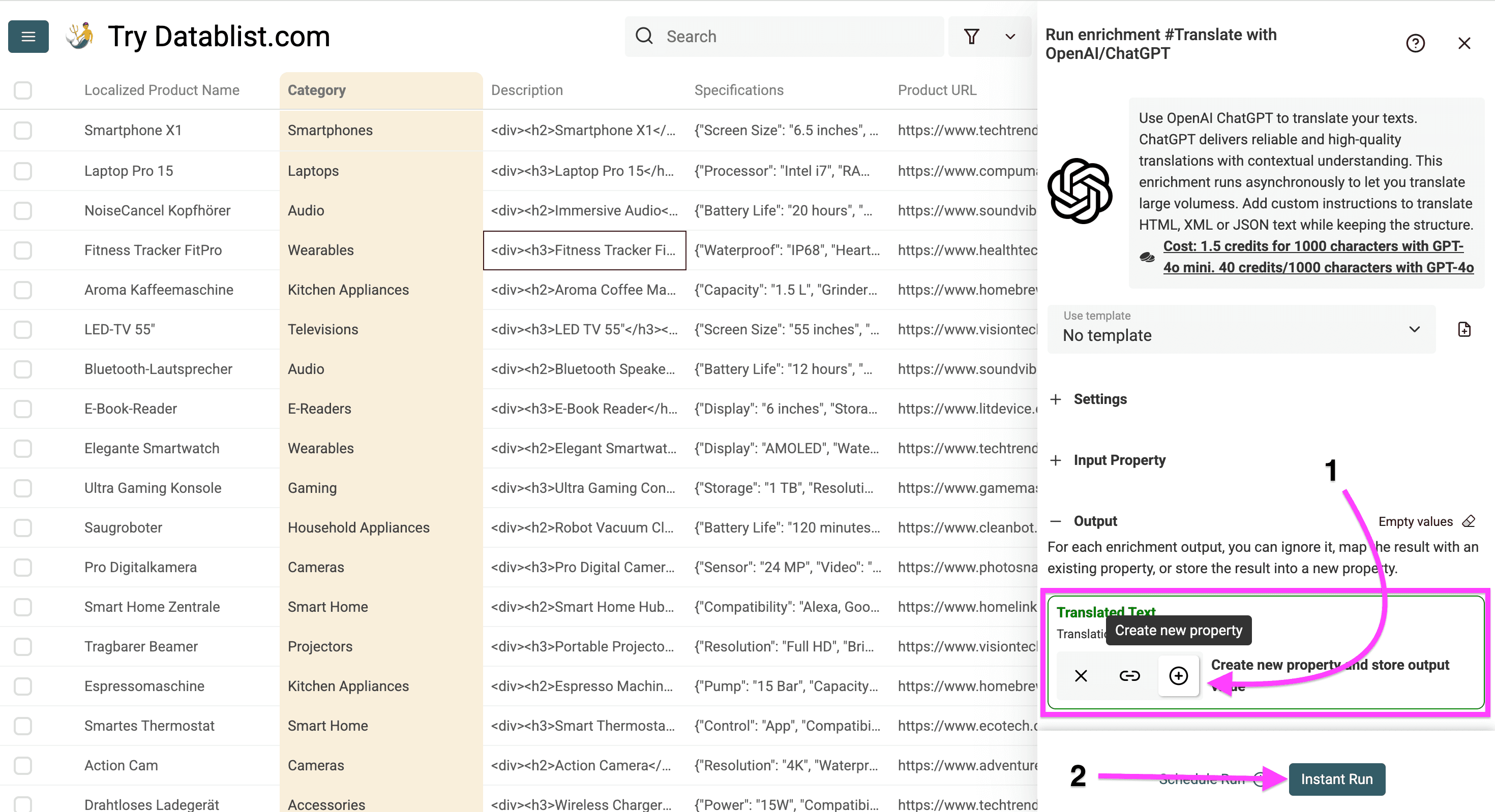 Adding column to store translated product categories