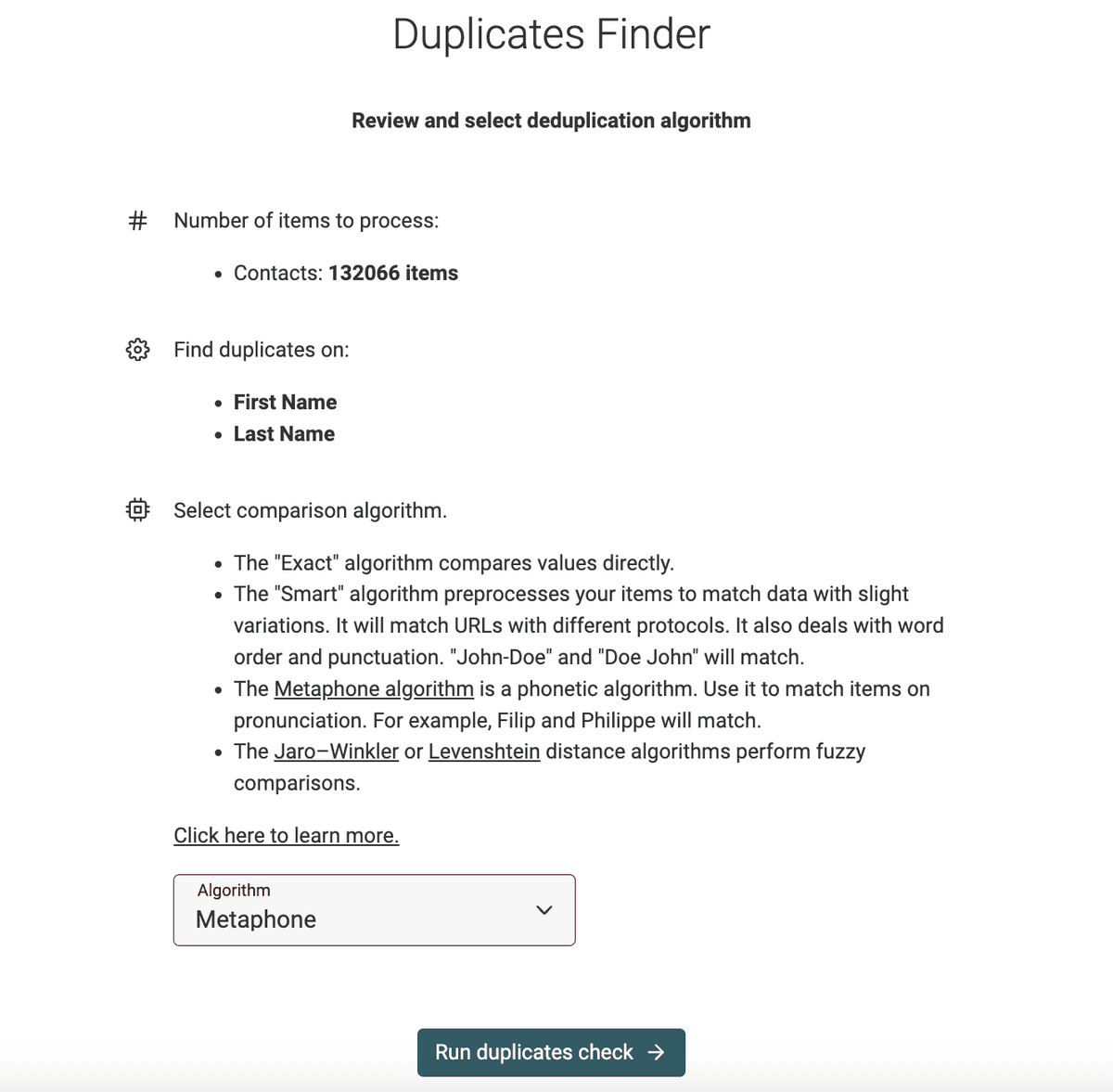 Double Metaphone Algorithm