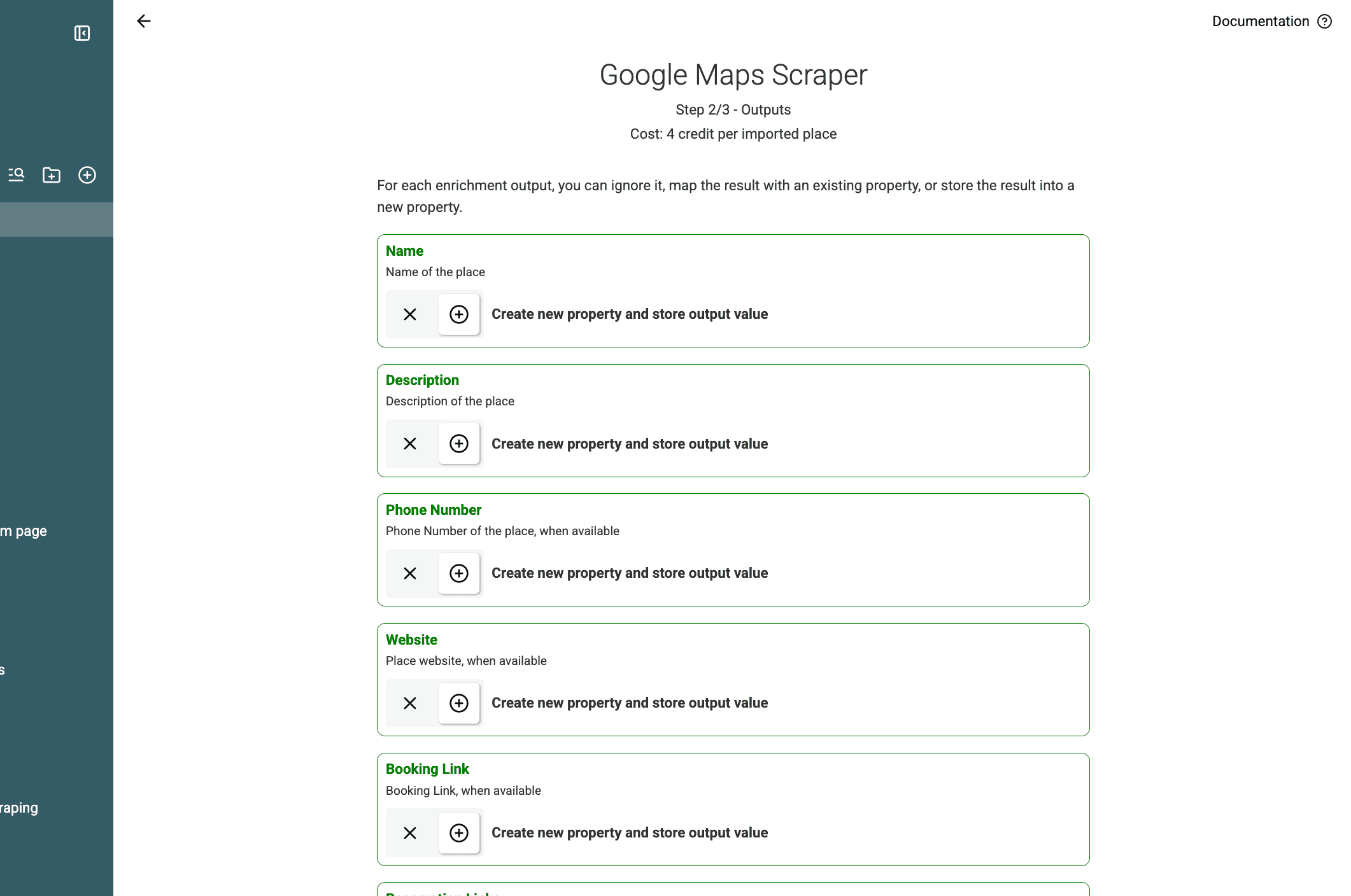 Check and Configure Output Fields in Datablist