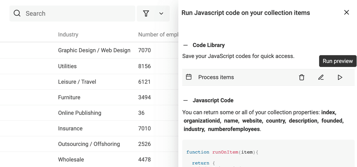 Quick run from your code library