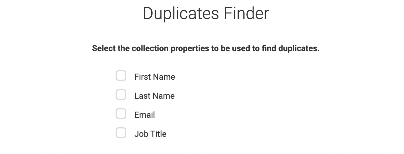 Example for Selected Properties