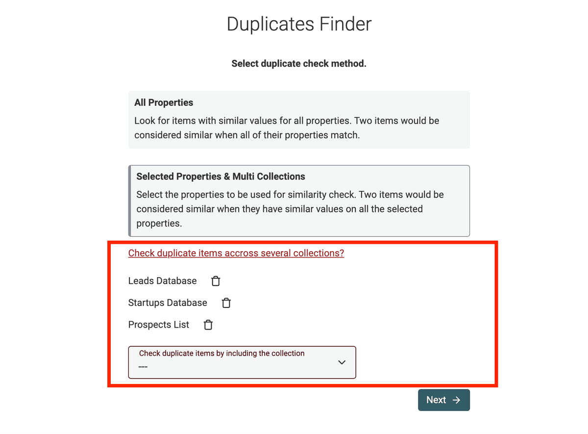 Multiple List Deduplication