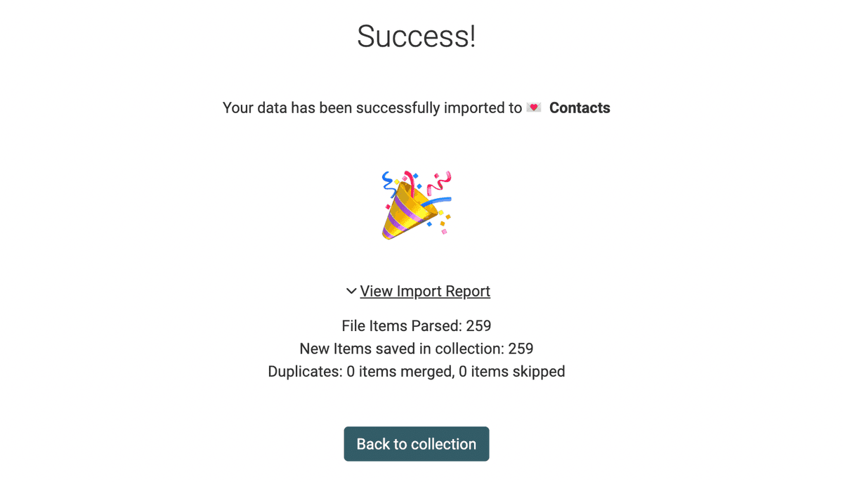 Import Report