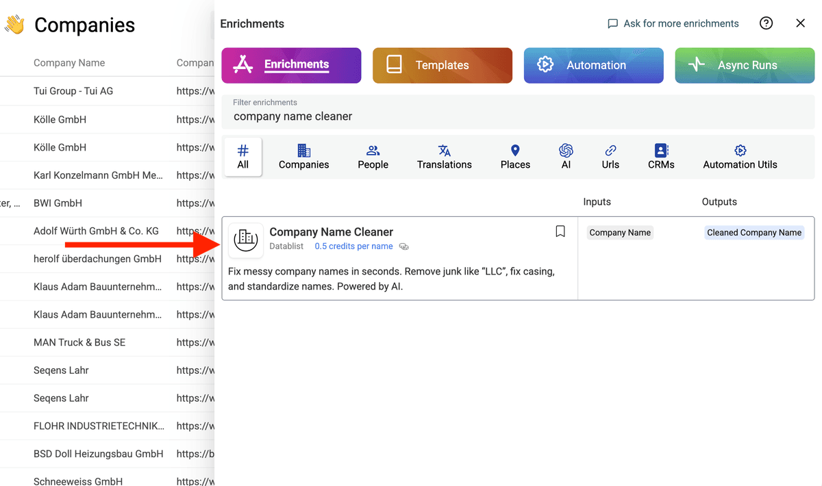Company Name Cleaner