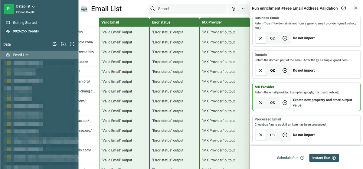 Map your email property