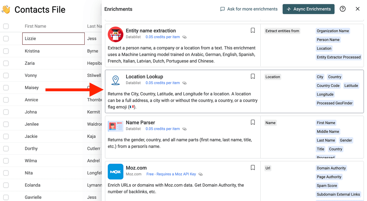 Location Lookup