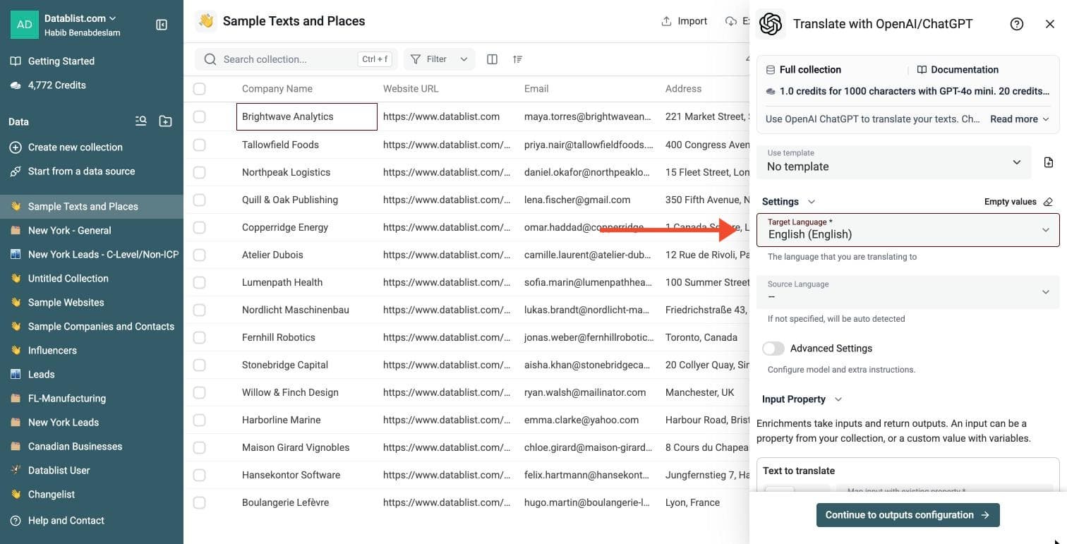 ChatGPT Powered Translation Tool - Set Up the Enrichment