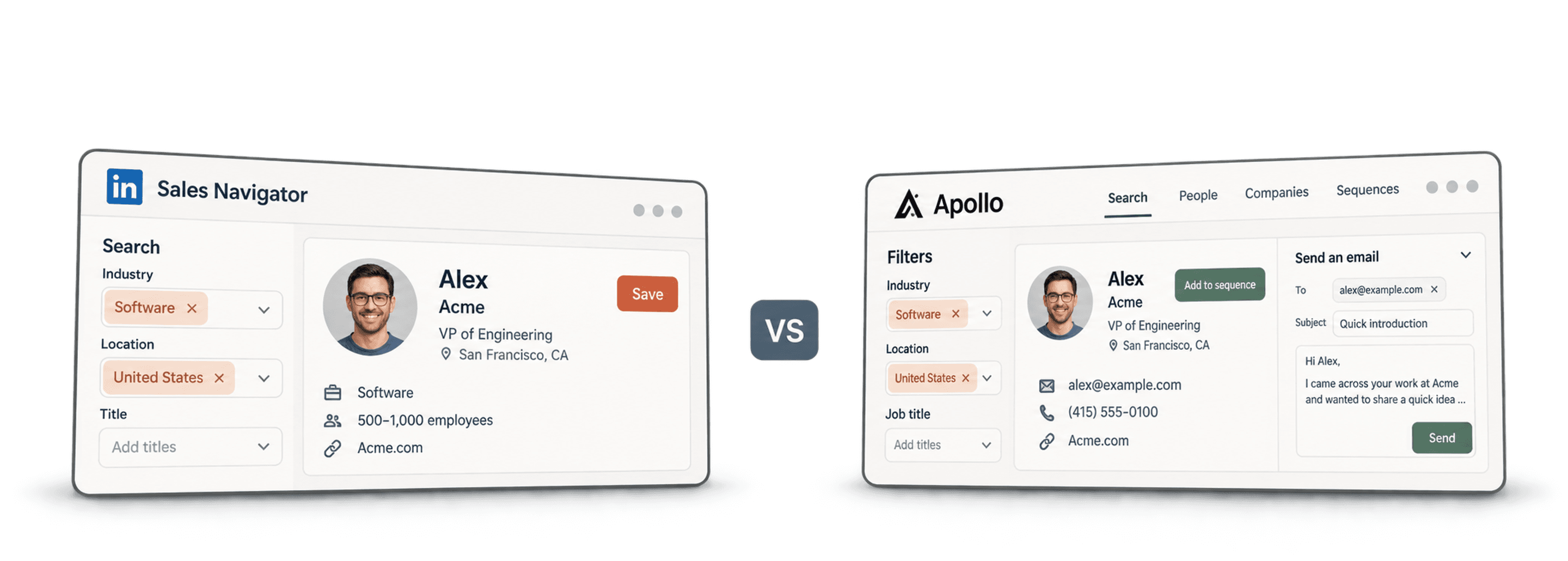 Sales Navigator vs. Apollo: Beste Cold-Email-Lösung