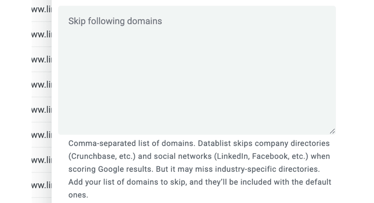 Best Tools to Find Company Domains From Company Names - Datablist’s Domain Exclusion Feature