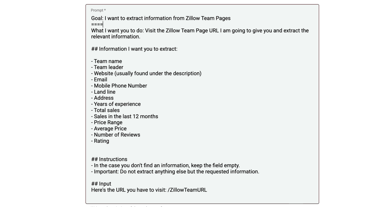 You just describe what you want