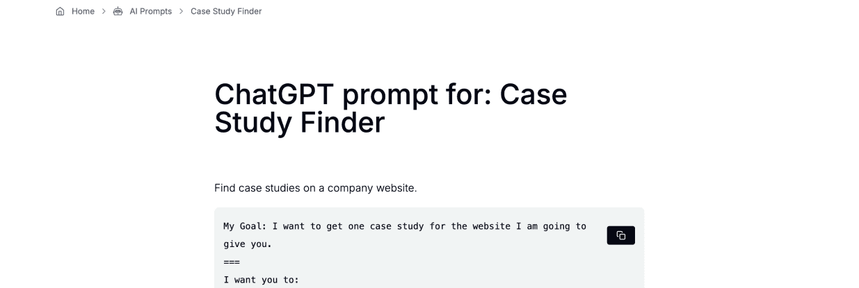 Prompt de Case Study Finder