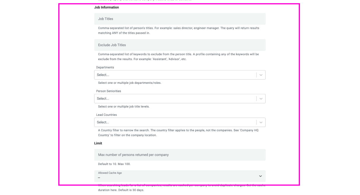 Filtros de leads de Datablist