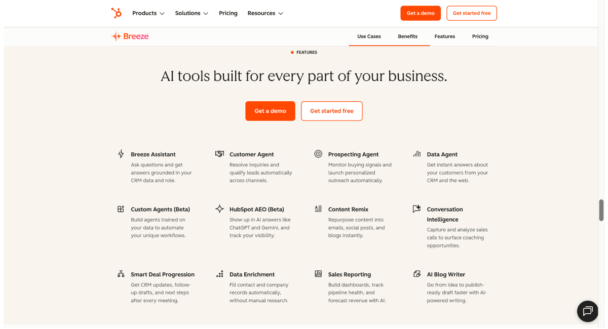 Clearbit Alternative For Company Name To Domain - HubSpot Breeze Features