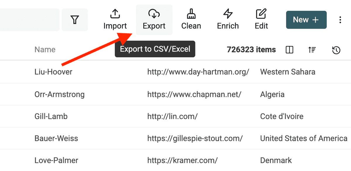 CSV Export