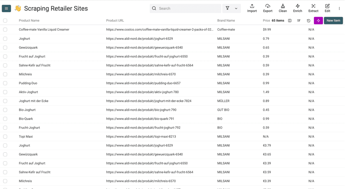 How To Scrape Asda Products - Results Overview