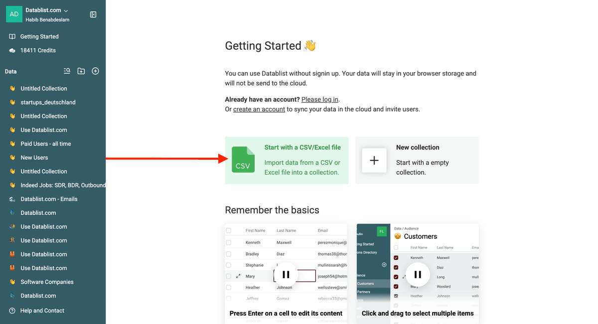 Datablist Data Cleaning Tool