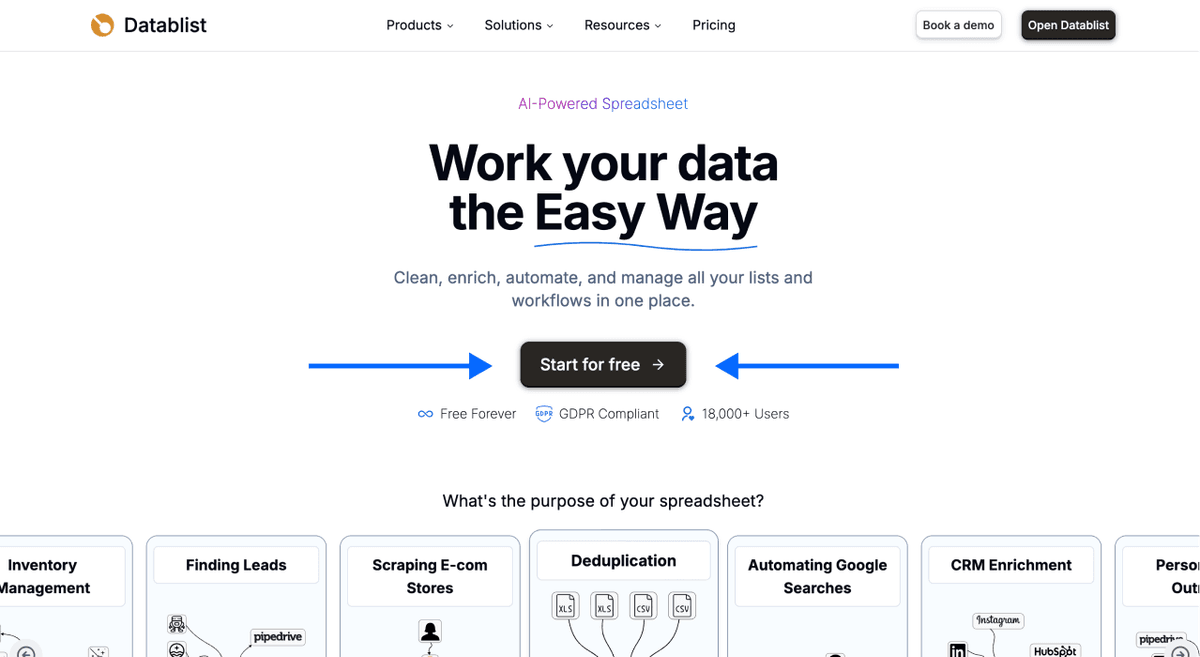How To Merge Two Spreadsheets - Datablist Homepage