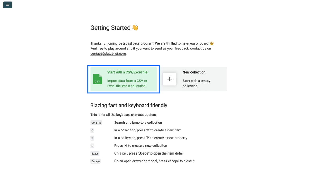 Three Ways To Deduplicate Spreadsheet Files - Datablist Start Page