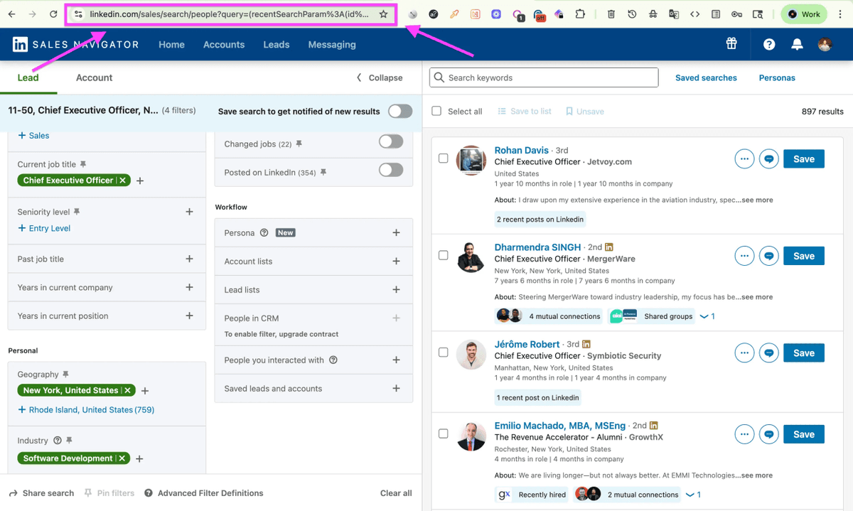How To Create a Lead List With Emails - Search URL