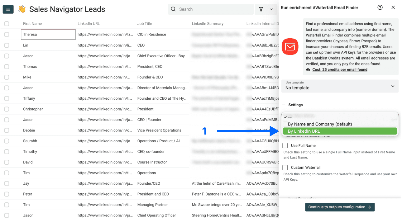 メール付きLead Listの作り方 - Waterfall Email Enrichment設定