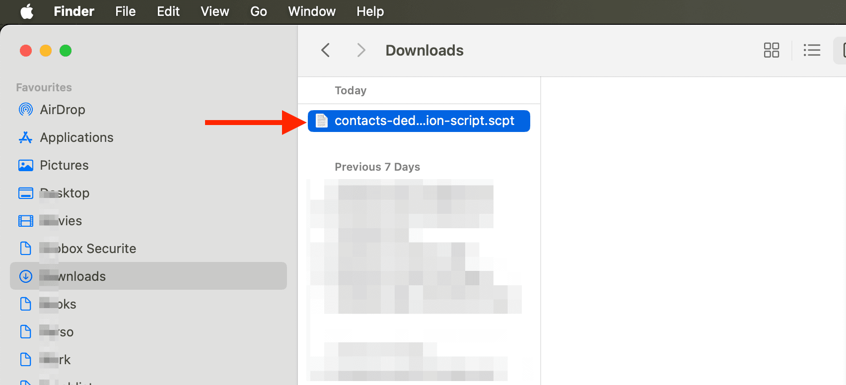 Finderに表示されたスクリプト