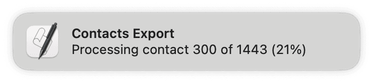 Progression de l’export