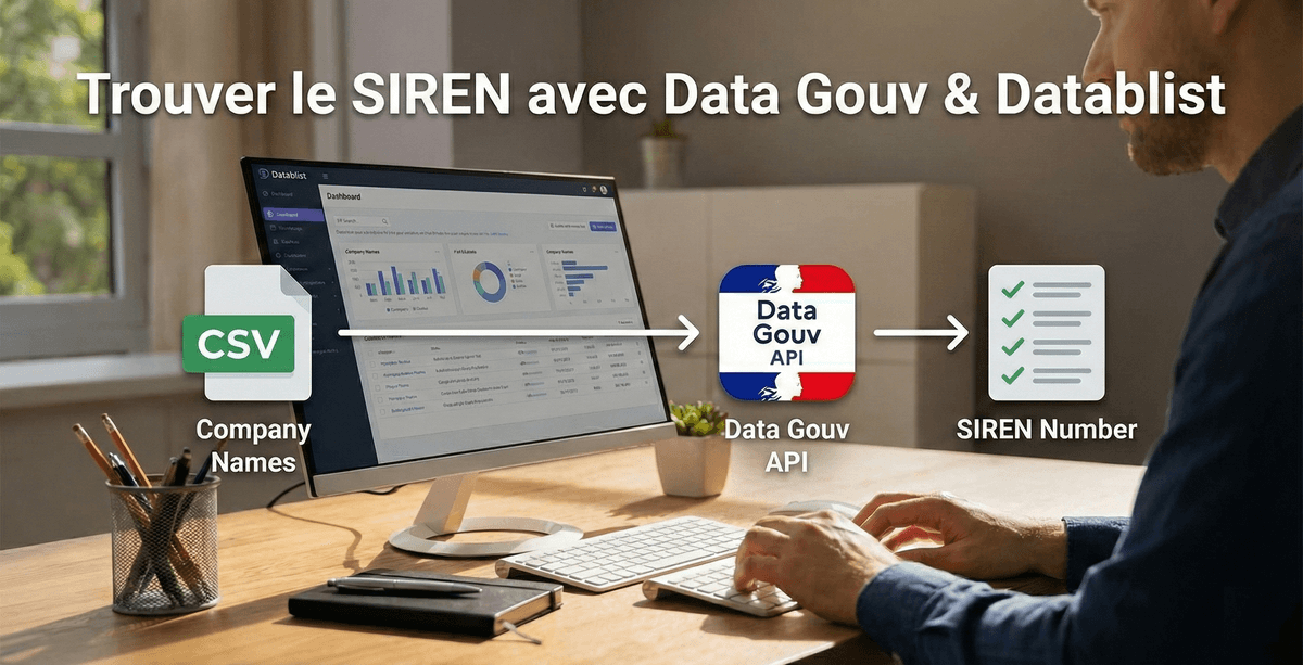 Récupérer SIREN, SIRET, numéro TVA et données légales via l'API Data Gouv