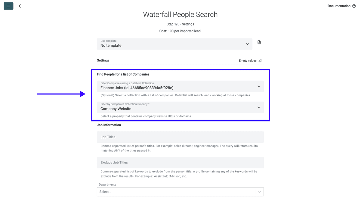 How To Find Leads With Datablist - Inputs Configuration