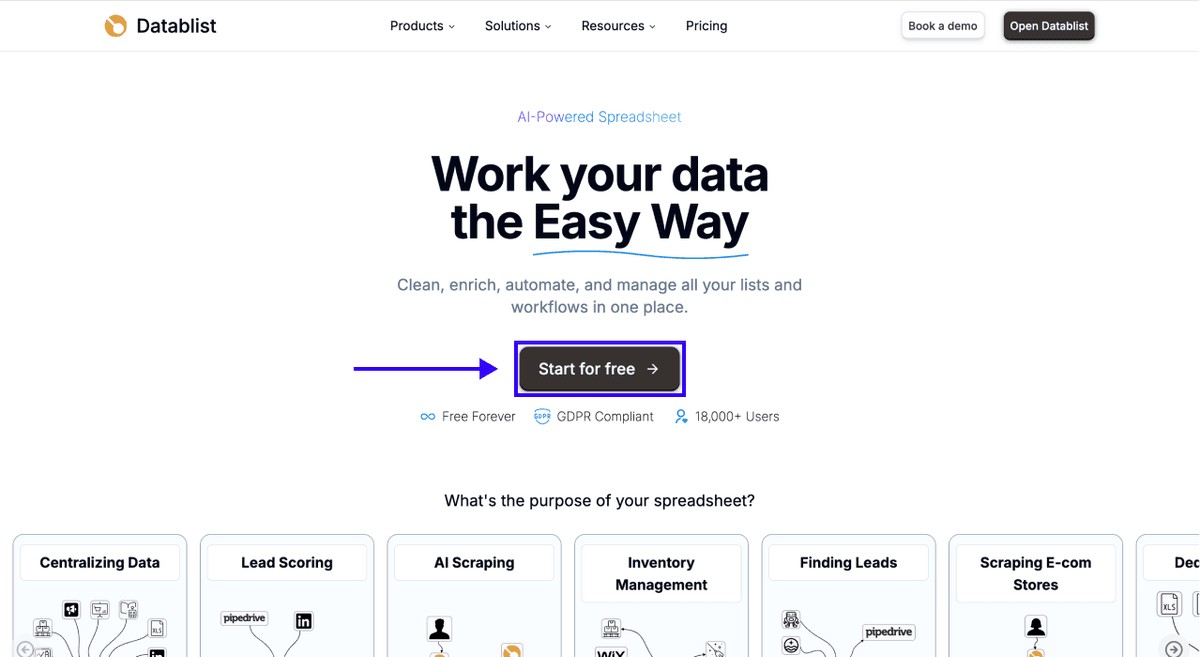 How To Find Leads With Datablist - Datablist Homepage