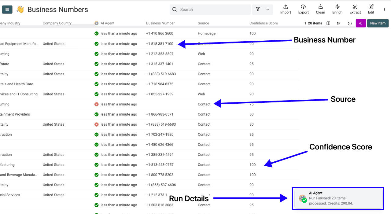 2 New Ways to Find Phone Numbers With Datablist - AI Agent Results Overview