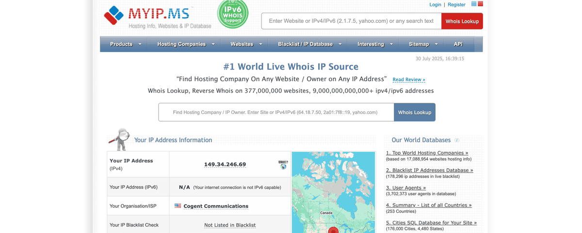 MyIP.ms website