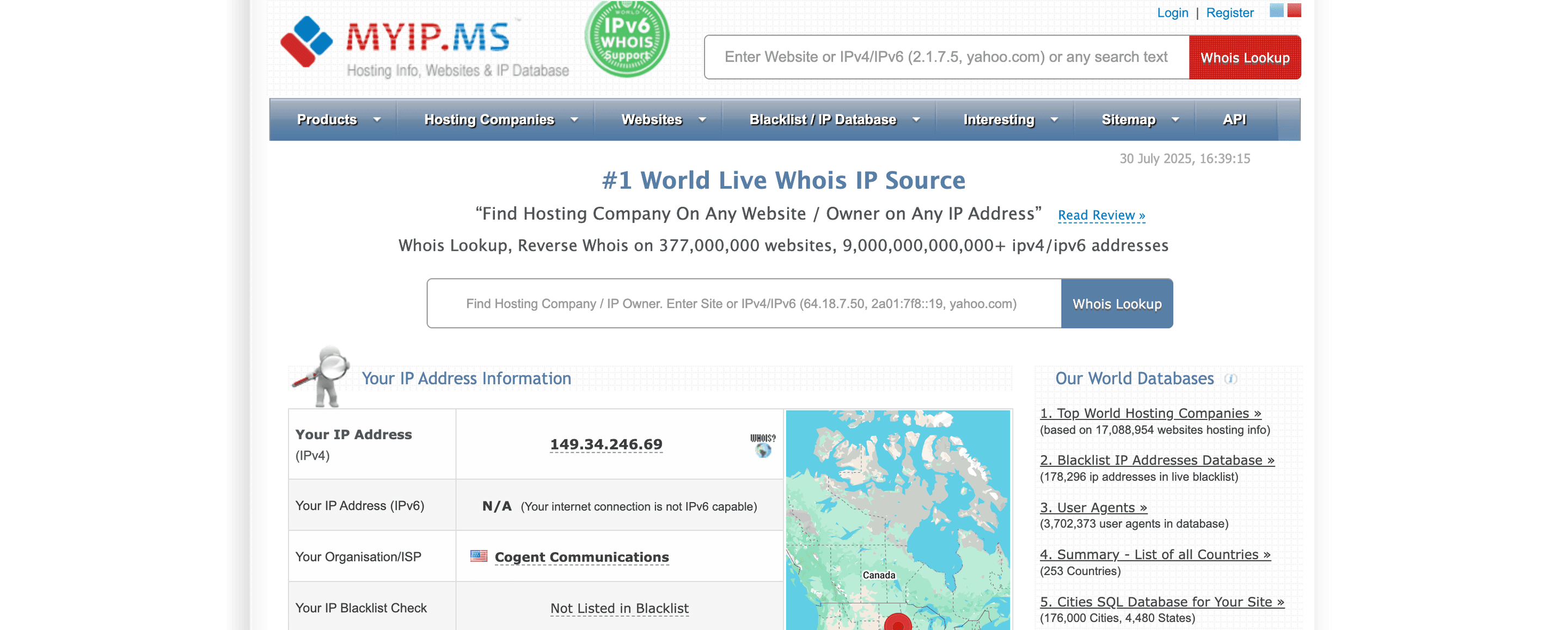 MyIP.msのWebサイト
