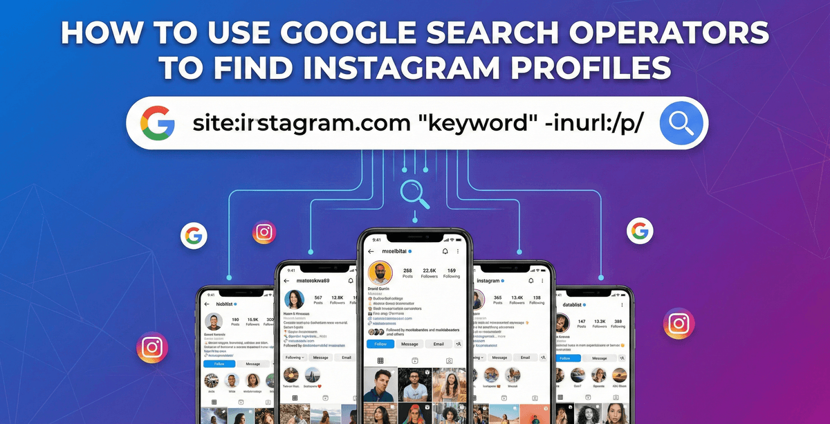 Trouver des profils Instagram avec Google