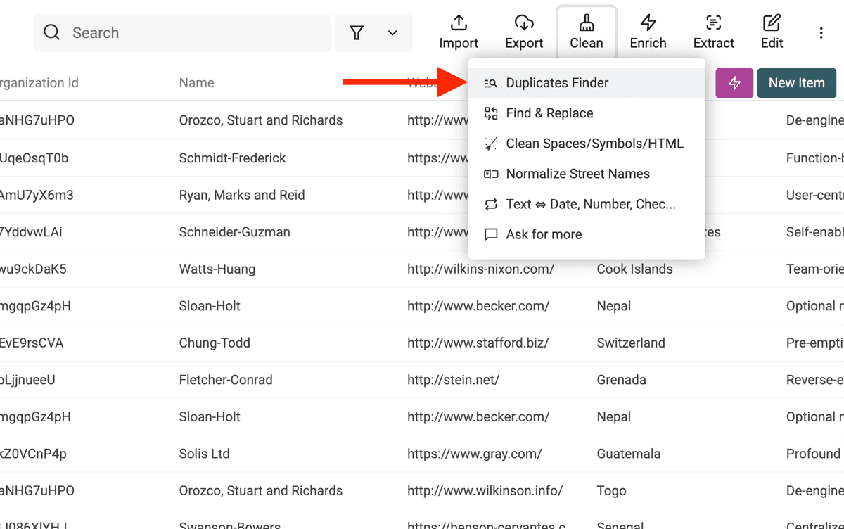 Open Duplicates Finder