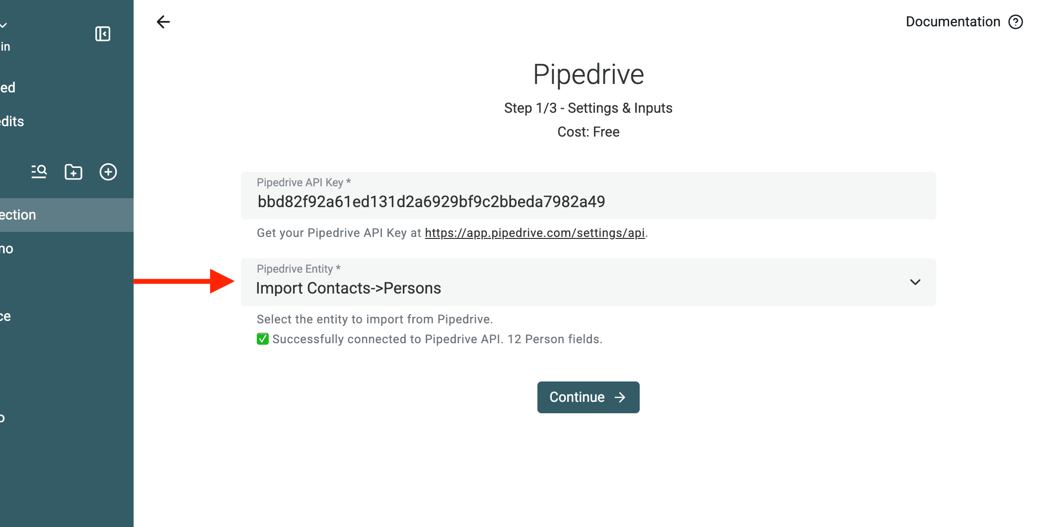 Pipedrive CRM APIキー
