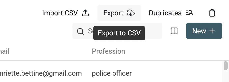 CSV Export