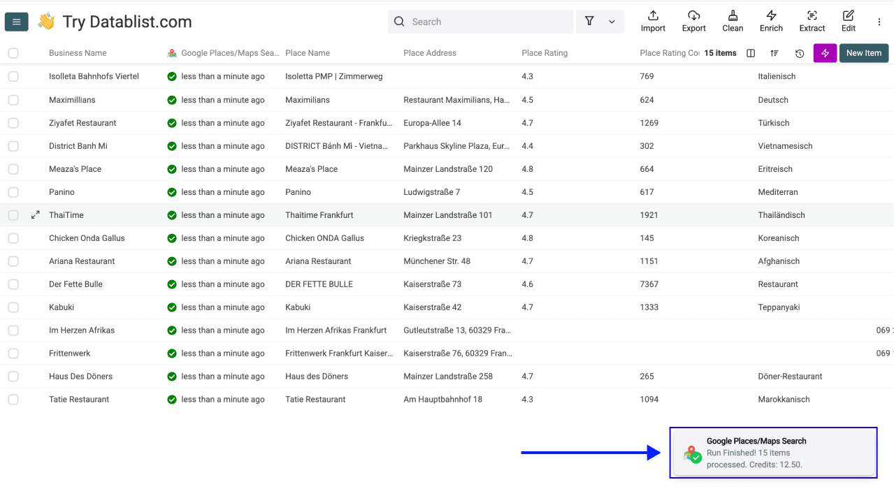 How To Find Businesses on Google Maps in Reverse - Results Overview