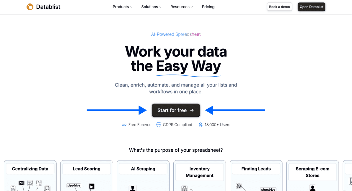 How To Scrape Emails From LinkedIn - Datablist Homepage