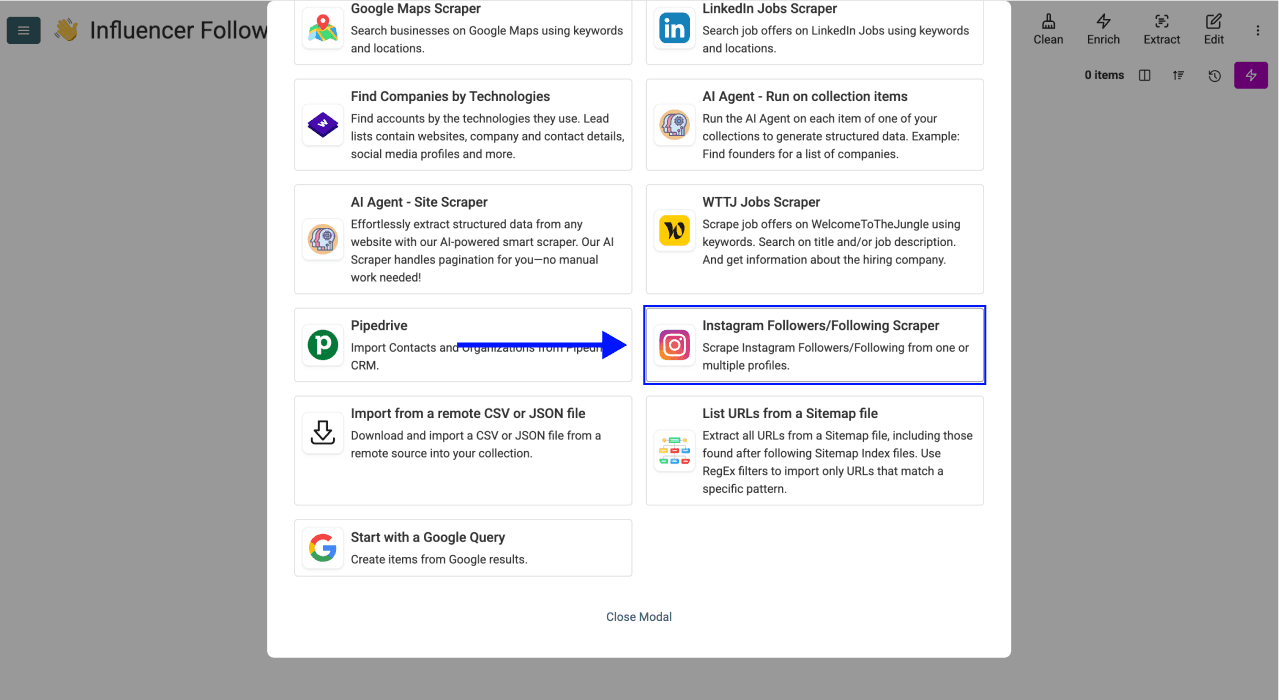 Instagra Followers/Following Scraper
