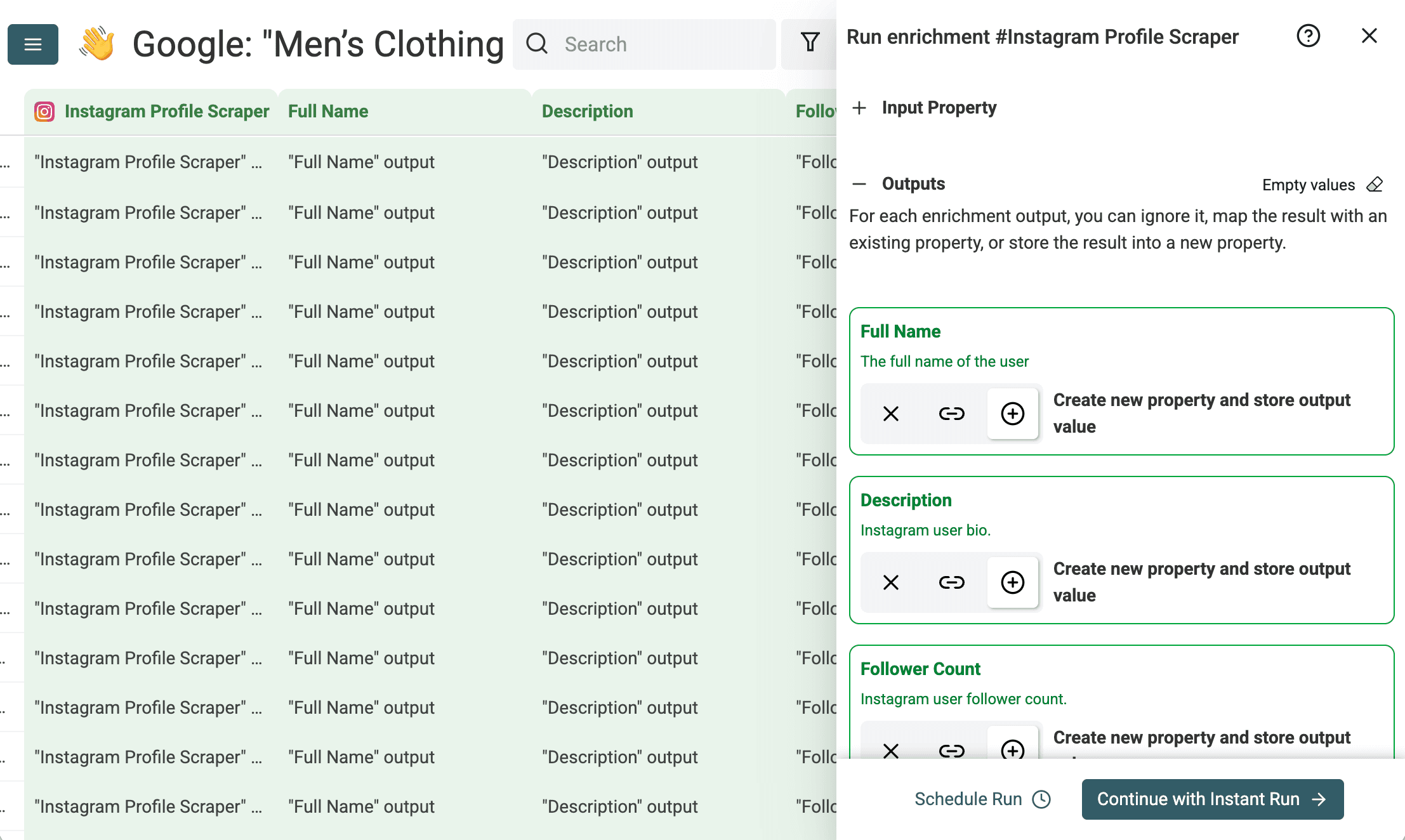 Instagram Scraper Outputs Added
