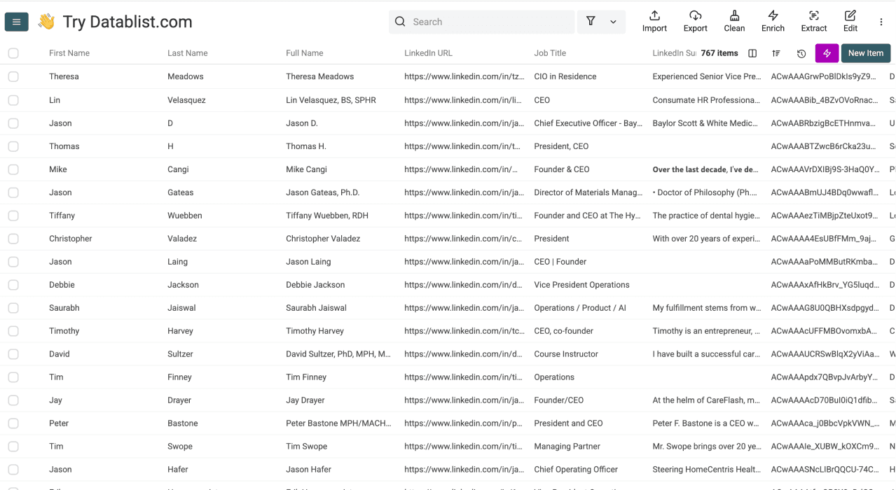 How To Scrape Sales Navigator Fast - Results Overview
