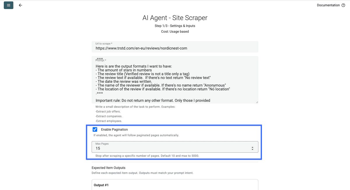 Sans pagination, vous n’aurez que 10 avis max.